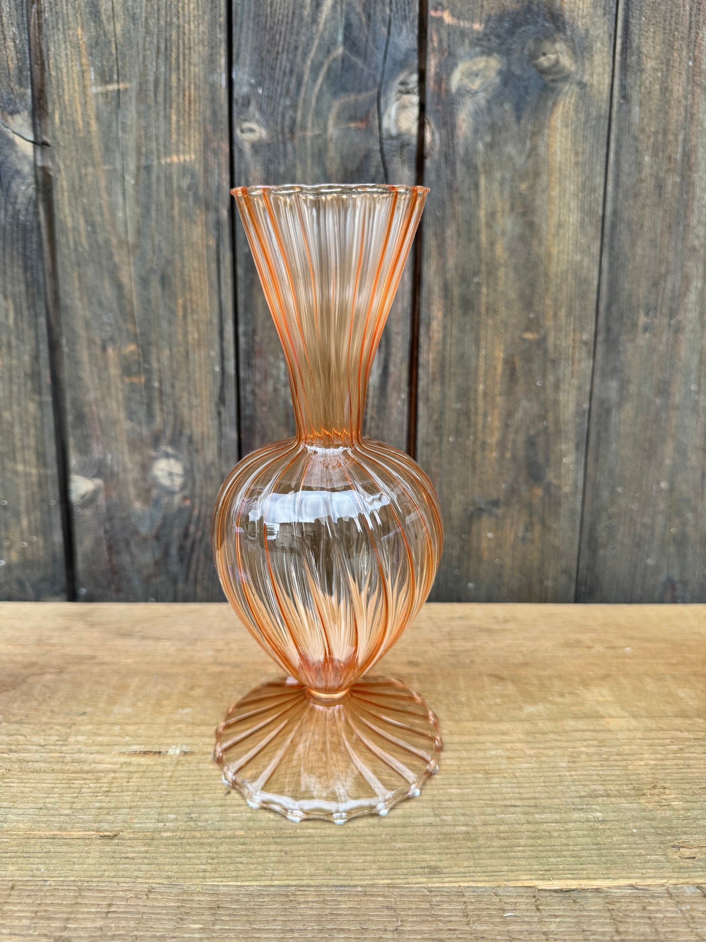 Glasvase Color Pop – Statement in Violett & Orange