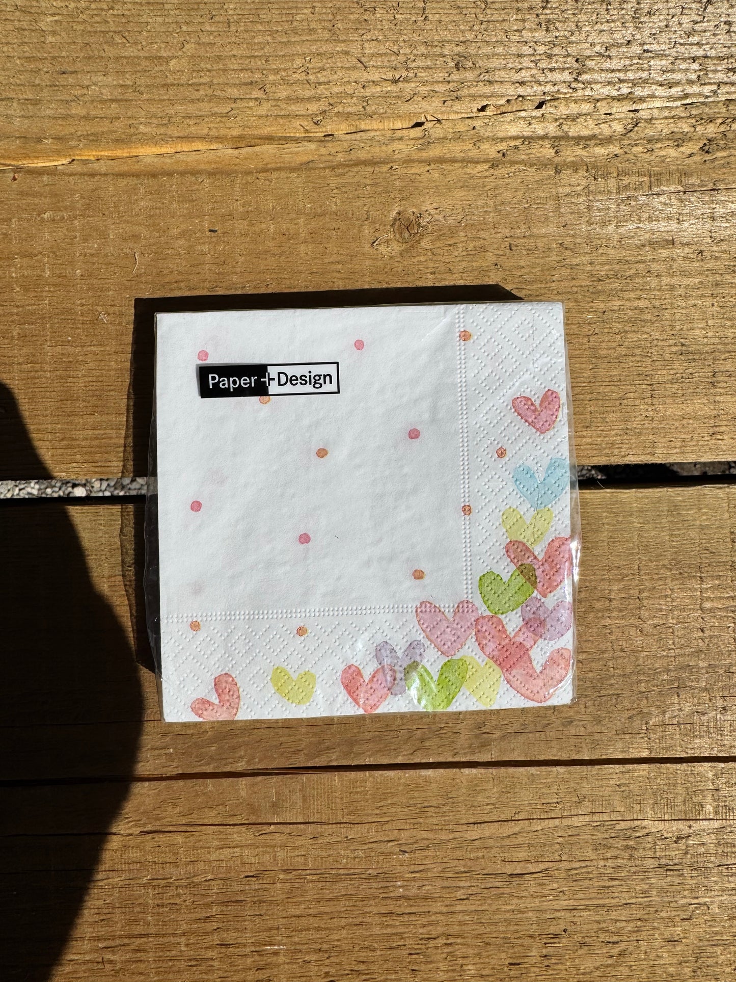 Cocktailservietten Bunte Herzen