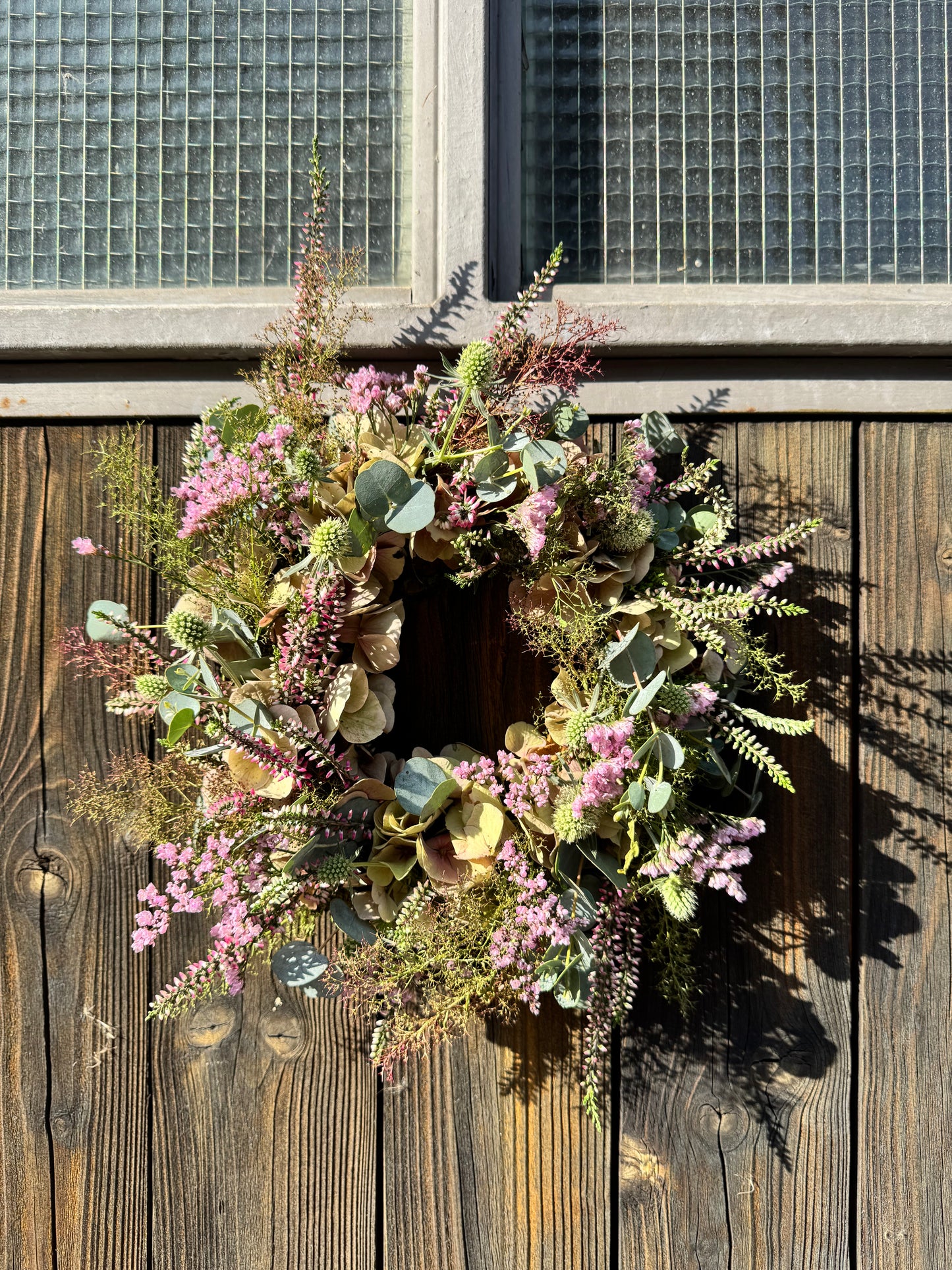 🌸 Herbstkranz „Rosézauber“ – handgefertigt, 28 cm