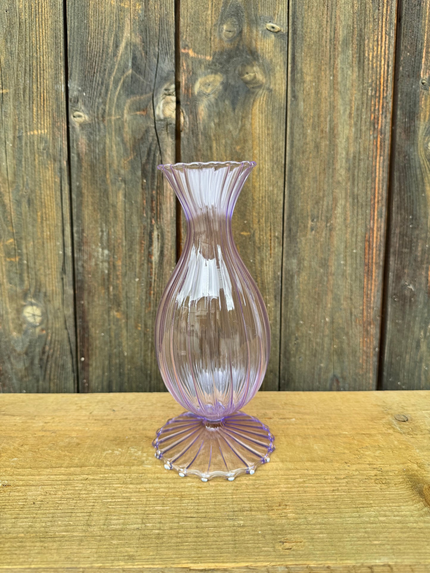 Glasvase Color Pop – Statement in Violett & Orange