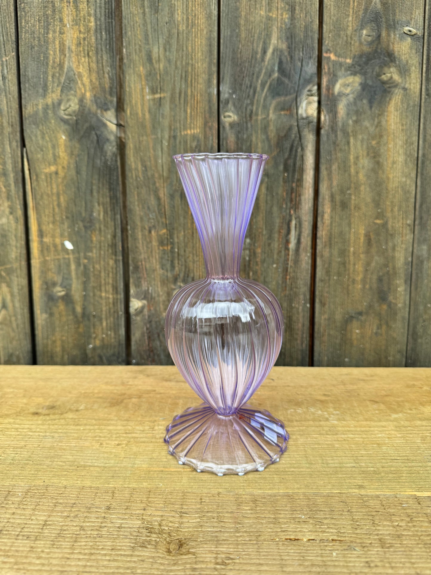 Glasvase Color Pop – Statement in Violett & Orange