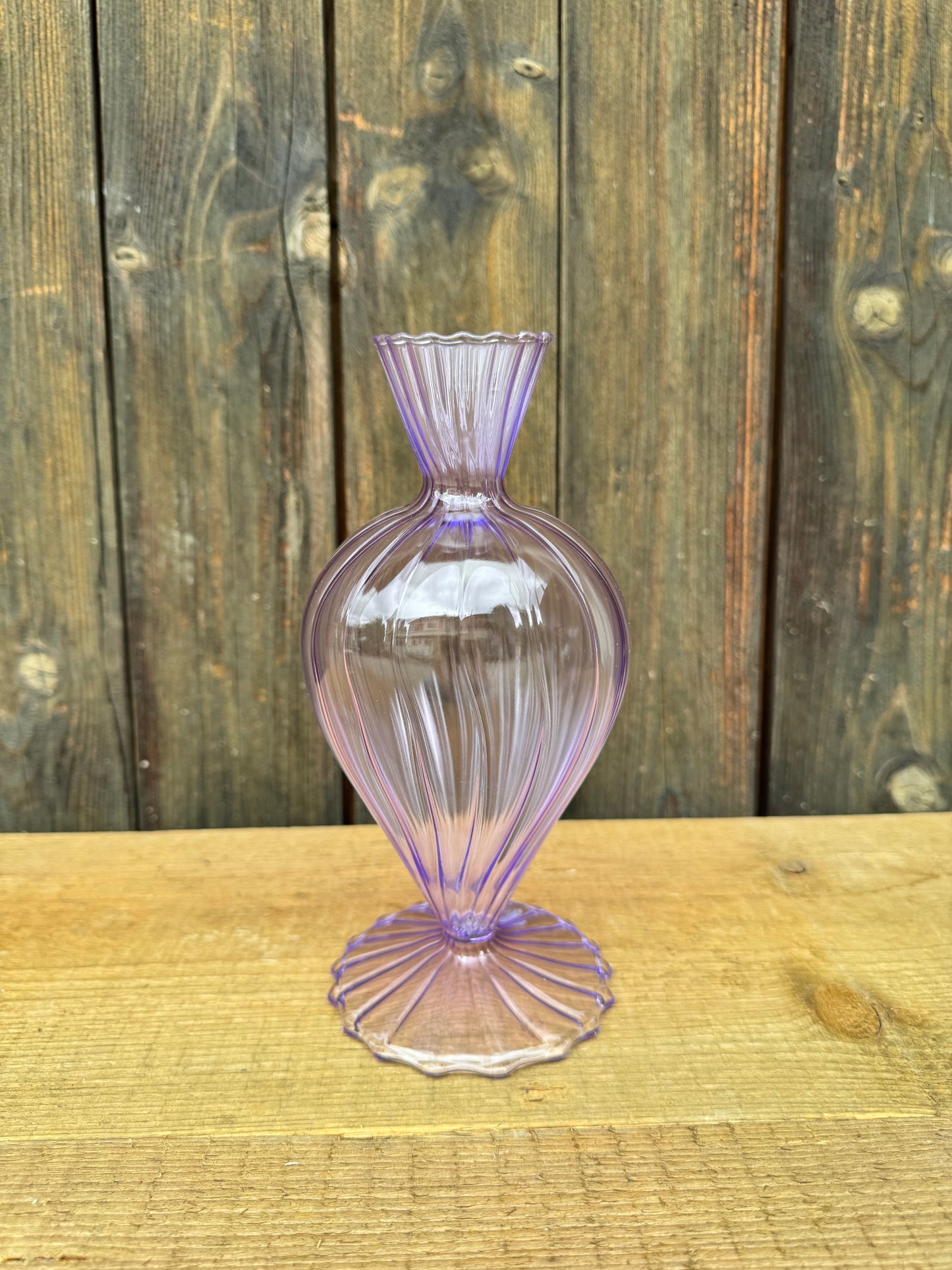 Glasvase Color Pop – Statement in Violett & Orange