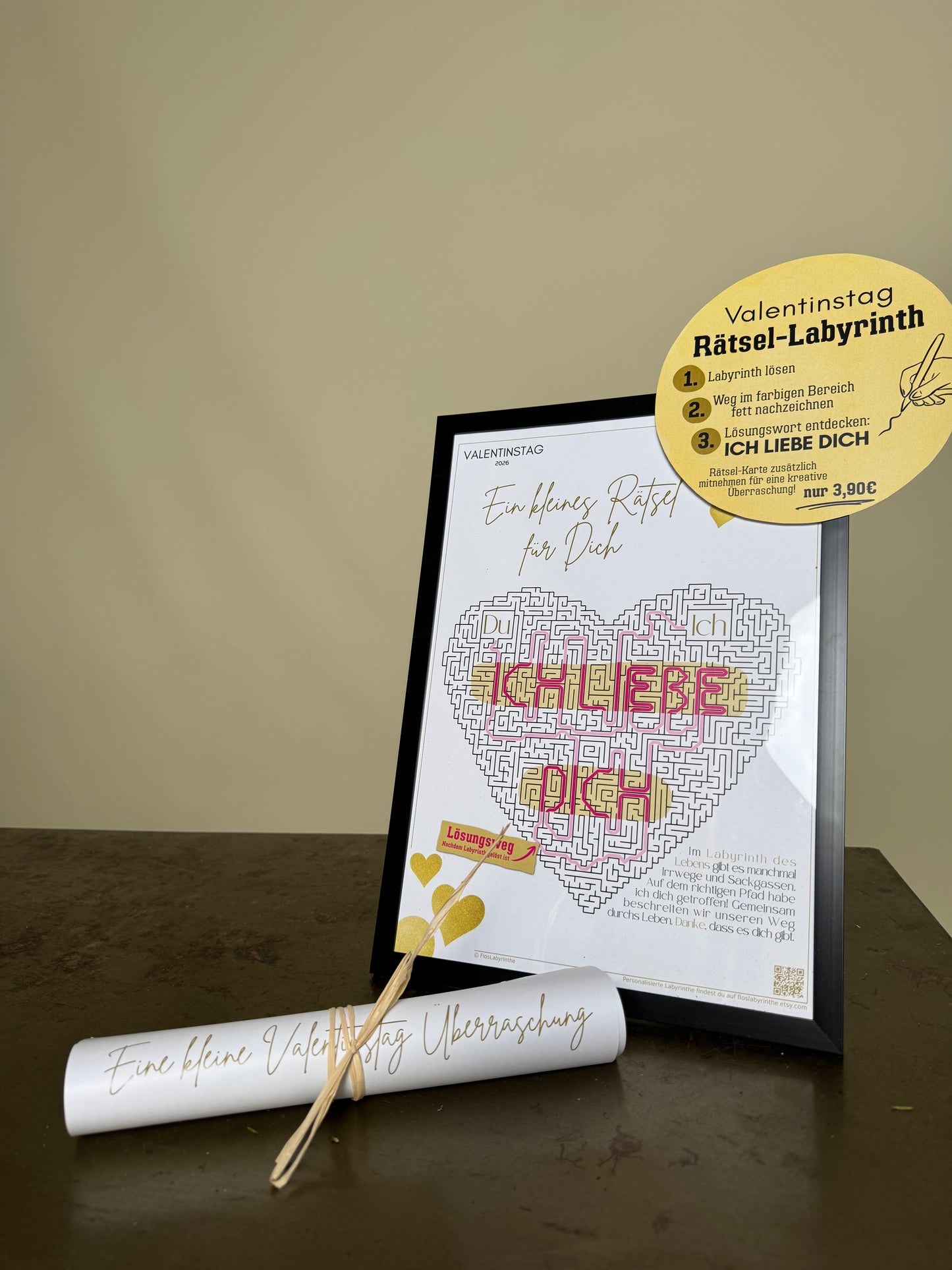 Rätsellabyrinth - Valentinstag