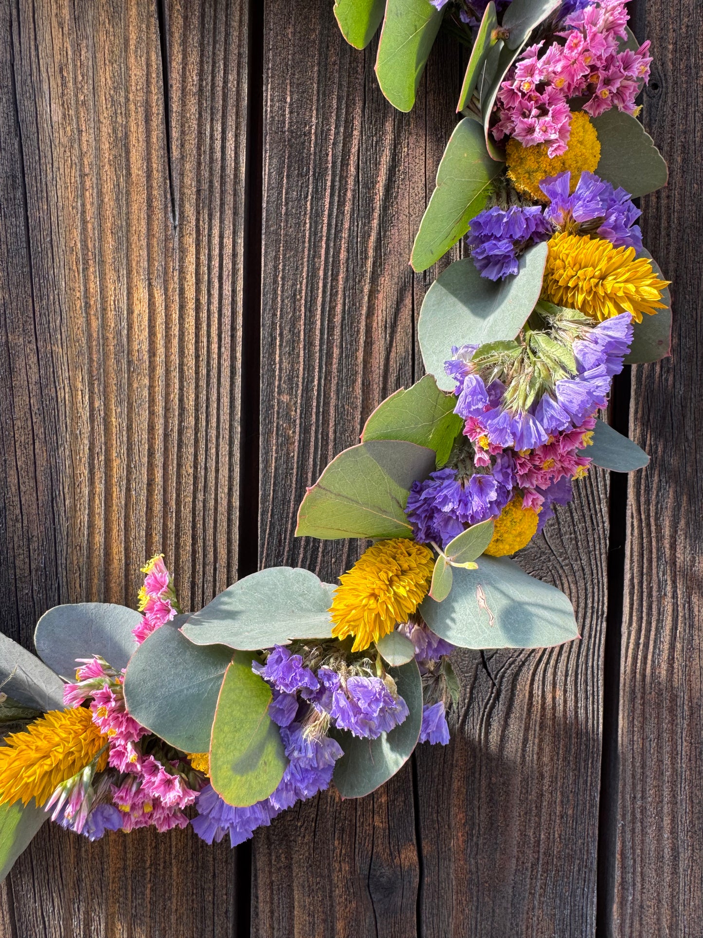 Sommerwiese – Trockenblumenkranz Ø 32 cm