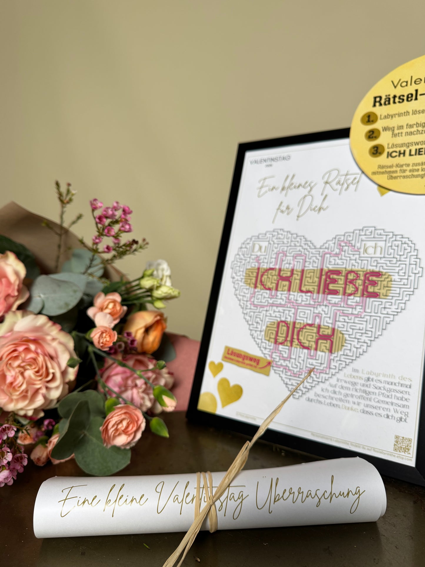 Rätsellabyrinth - Valentinstag