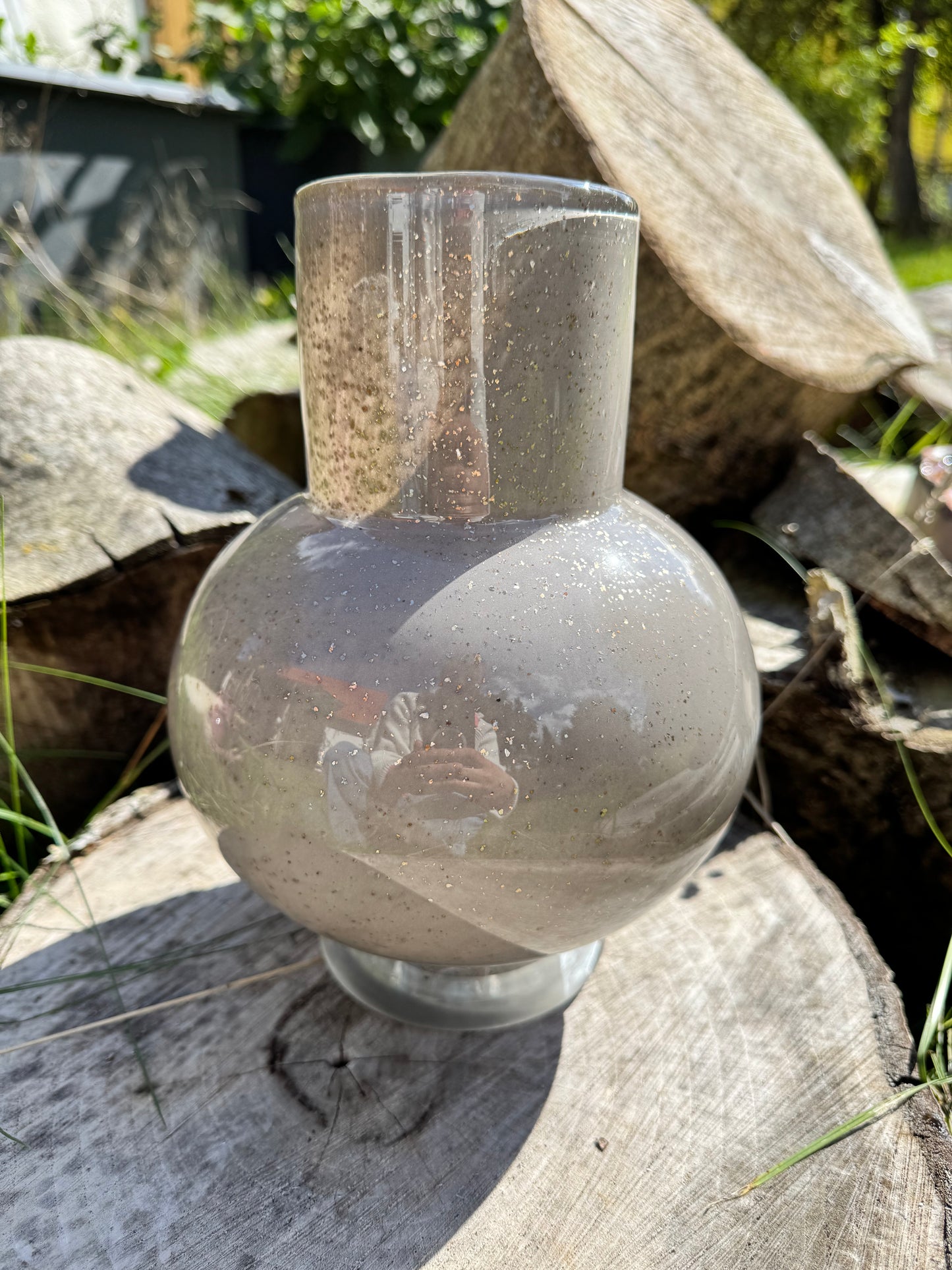 Glasvase „Golden Taupe“