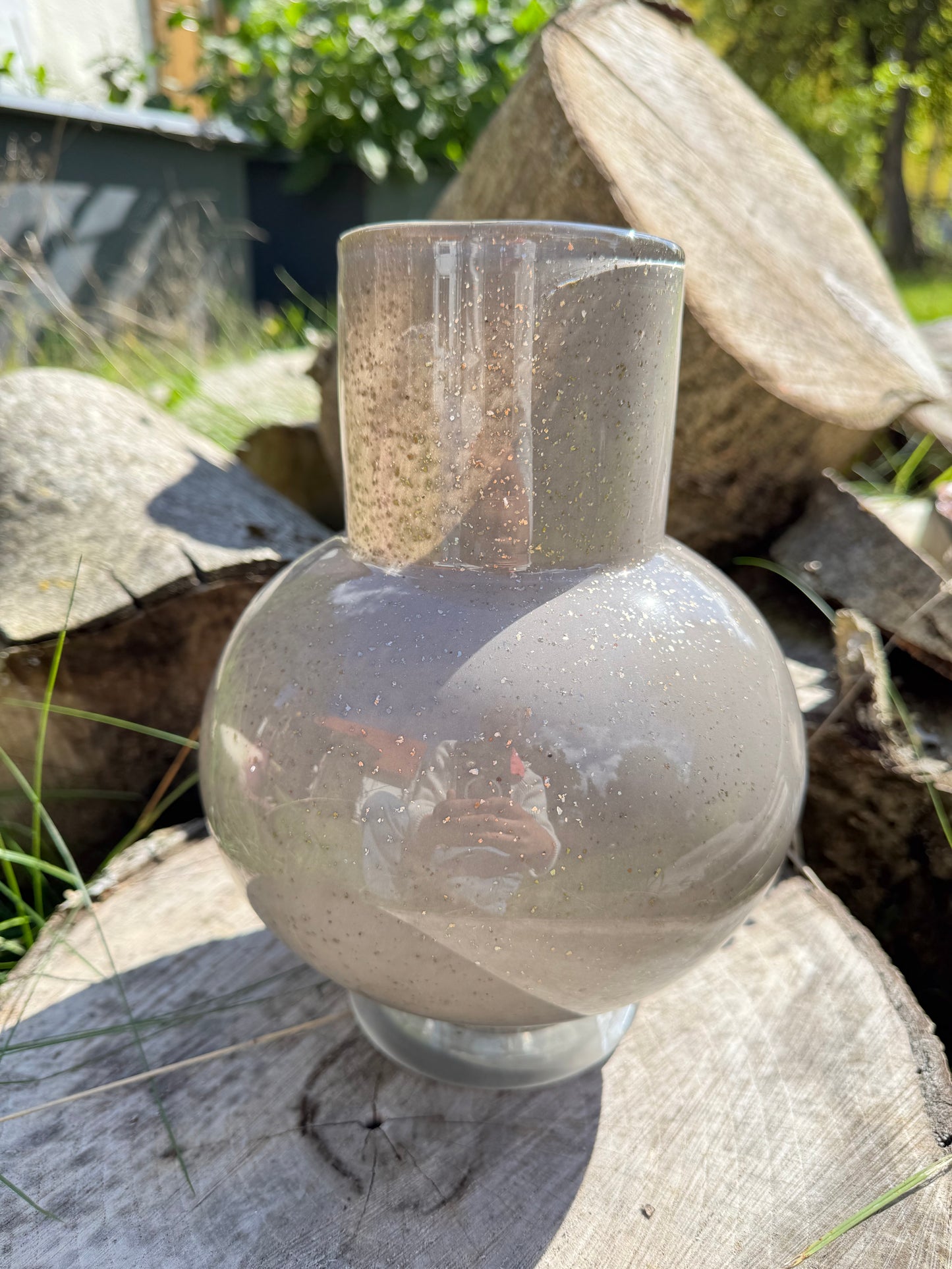 Glasvase „Golden Taupe“