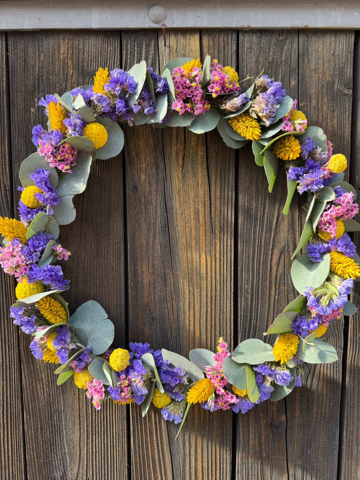 Sommerwiese – Trockenblumenkranz Ø 32 cm