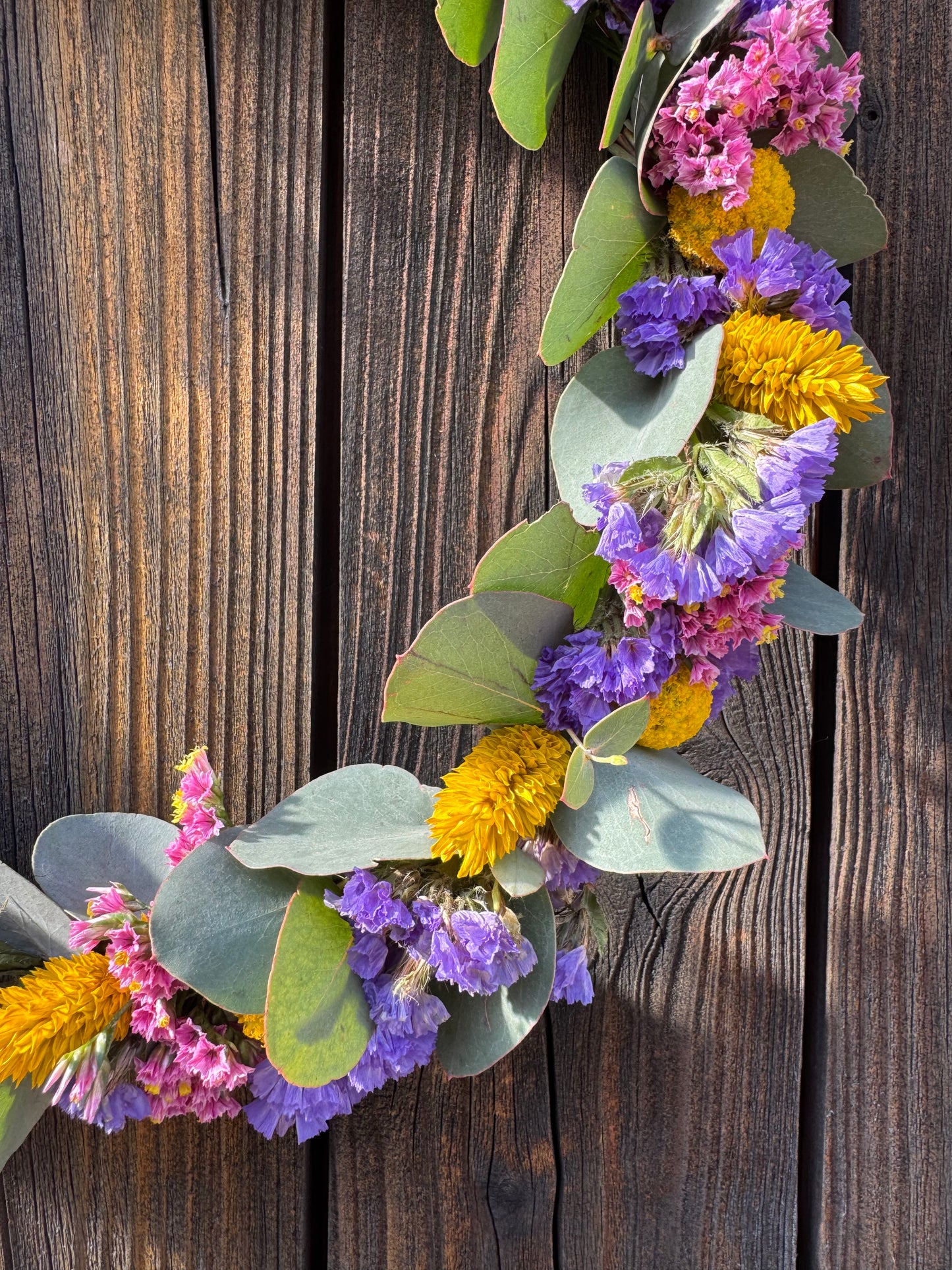 Sommerwiese – Trockenblumenkranz Ø 32 cm